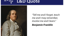 Australian Learning and Development Network, L&D Quote, Benjamin Franklin