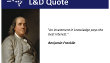 L&D Quote: Benjamin Franklin